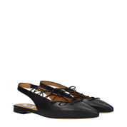 Moschino Black Leather Flats