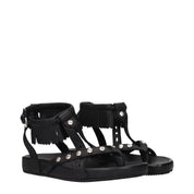 Isabel Marant Black Leather Flat Sandals