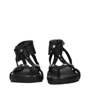 Isabel Marant Black Leather Flat Sandals