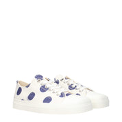 Moschino White Fabric Low Top Sneakers