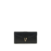 Versace Black Calf Leather Bos Taurus Wallet