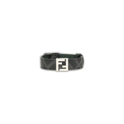 Fendi Black Calf Leather Bos Taurus Bracelet