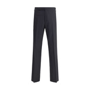 Lardini Black Viscose Casual Pants