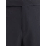 Lardini Black Viscose Casual Pants