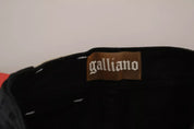 John Galliano Black Washed High Waist Flared Denim Casual Pants Jeans