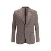 Lardini Brown Fleece Wool Blazer