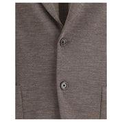 Lardini Brown Fleece Wool Blazer