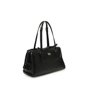 Dolce & Gabbana Black Calf Leather Bos Taurus Shoulder Bag