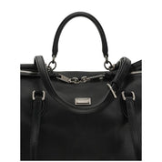 Dolce & Gabbana Black Calf Leather Bos Taurus Shoulder Bag
