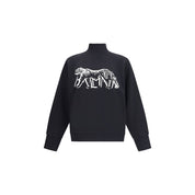 Balmain Black Cotton Sweatshirt