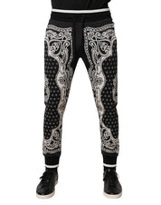 Dolce & Gabbana Black Cotton Bandana Jogger Sweatpants Pants