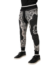 Dolce & Gabbana Black Cotton Bandana Jogger Sweatpants Pants