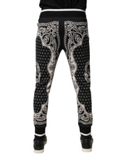 Dolce & Gabbana Black Cotton Bandana Jogger Sweatpants Pants