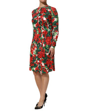 Dolce & Gabbana Multicolor Floral Short Portofino Dress