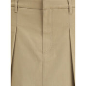 Brunello Cucinelli Beige Cotton Mini Skirt