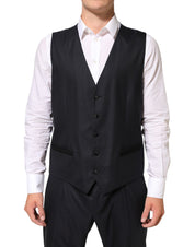 Dolce & Gabbana Black MARTINI 2 Buttons Suit 3 Piece Suit