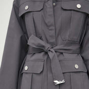 Patrizia Pepe Gray Cotton Jackets & Coat