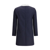 Thom Browne Blue Fleece Wool Casual Dress
