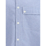 Thom Browne Light Blue Cotton Pattern Shirt