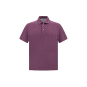 Brunello Cucinelli Purple Cotton Polo Shirt