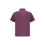 Brunello Cucinelli Purple Cotton Polo Shirt