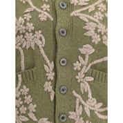 Baziszt Green Alpaca Vicugna Pacos Cardigan