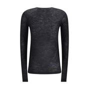 Saint Laurent Black Cashmere Long Sleeve T-Shirt