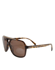 Dolce & Gabbana Dark Brown Tortoise Shell Pilot Frame Sunglasses
