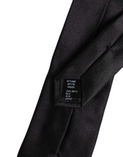 Dolce & Gabbana Black Safety Pins Silk Adjustable Necktie Accessory Tie