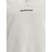 Balenciaga White Cotton Sweatshirt