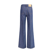 Ami Paris Blue Cotton Flared Jeans