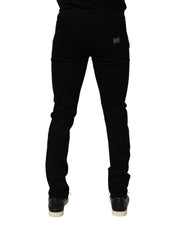 Dolce & Gabbana Black Cotton Stretch Slim Fit Men Denim Jeans