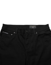 Dolce & Gabbana Black Cotton Stretch Slim Fit Men Denim Jeans