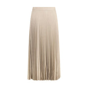 True Royal Beige Wool Long Skirt