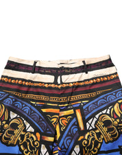 Dolce & Gabbana Multicolor Julias Ceasar Print Tapered Pants