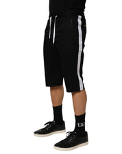 Dolce & Gabbana Black Cotton Stretch Men Bermuda Shorts