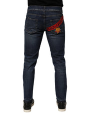 Dolce & Gabbana Blue Cotton Stretch Skinny Men Denim Jeans