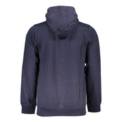Gianmarco Venturi Blue Cotton Men's Sweatshirt Hoodie