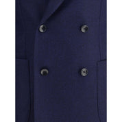 Gi Capri Blue Fleece Wool Coat