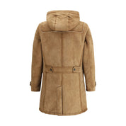 D'amico Brown Leather Coat