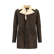 D'amico Brown Leather Coat
