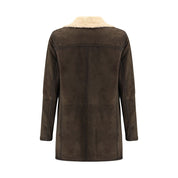 D'amico Brown Leather Coat