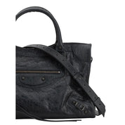 Balenciaga Black Calf Leather Bos Taurus Shoulder Bag