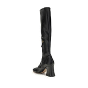 Chloé Black Leather High Heel Boots