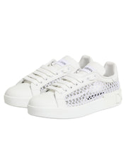 Dolce & Gabbana White Mesh Inserts Low Top Sneakers Shoes