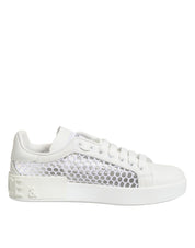 Dolce & Gabbana White Mesh Inserts Low Top Sneakers Shoes