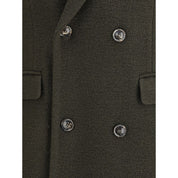 Cruna Green Fleece Wool Coat