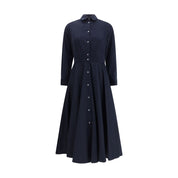 Ella Blue Cotton Casual Dress