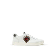 Dolce & Gabbana White Leather Low Top Sneakers