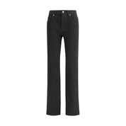 Saint Laurent Black Cotton Straight-Leg Jeans